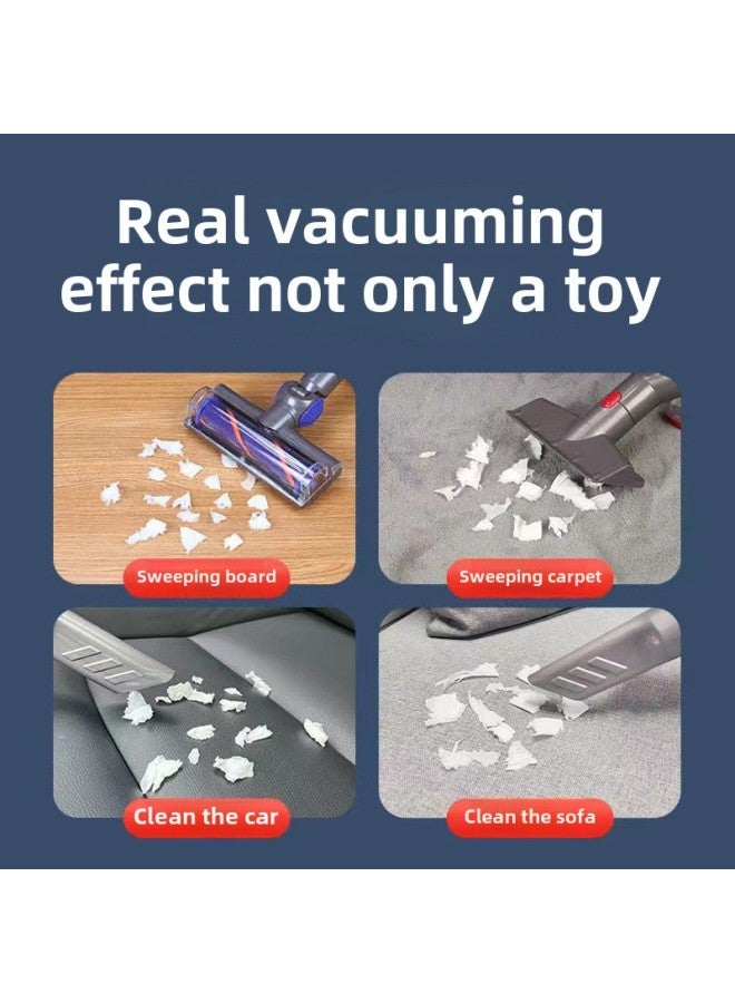 أداة تنظيف كهربائية محاكاة للأطفال، مكنسة كهربائية، أداة تنظيف المنزل، مكنسة، مجرفة، لعبة تنظيف للبنات - المواصفات: مكنسة كهربائية مطورة - اللون: قياسي مع مجموعة من البطاريات - Image 3