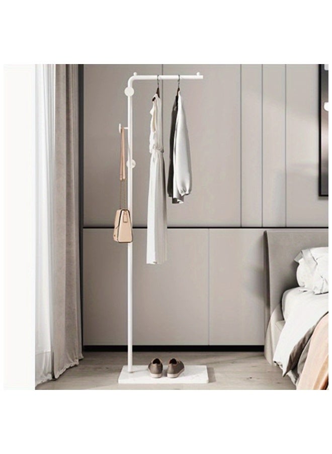 HXDream Metal Coat Rack Freestanding 170CM, Coat Hanger Stand With 3 Hooks,Clothing Rack with Natural Marble Base, Modern Coat Stand for Entryway, Living Room,Bedroom, Office (White) - Image 2