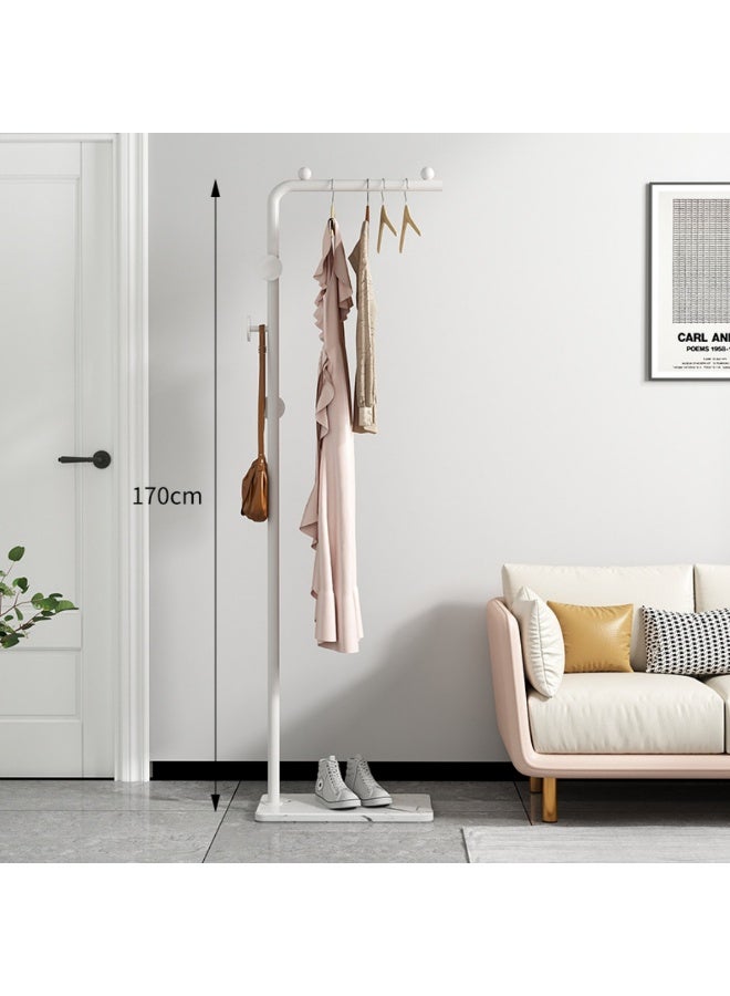 HXDream Metal Coat Rack Freestanding 170CM, Coat Hanger Stand With 3 Hooks,Clothing Rack with Natural Marble Base, Modern Coat Stand for Entryway, Living Room,Bedroom, Office (White) - Image 1