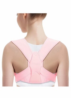 Y&D Posture Corrector for Women and Men, Adjustable Upper Back Brace Clavicle Support Providing Pain Relief from Neck, Shoulder, (Pink) (S-M 25-30 Inch)  - Image 1
