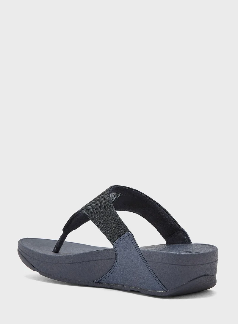 FitFlop Lulu Shimerlux Toe Post Wedge Sandals