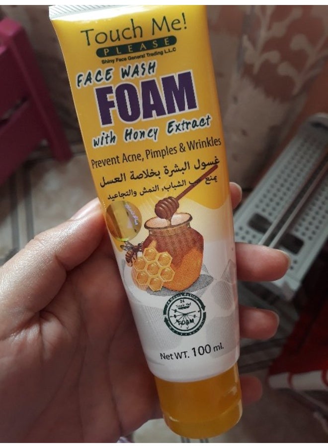 Face Wash Foam With Honey Extract Prevent Acne Pimple Wrinkels 100ml