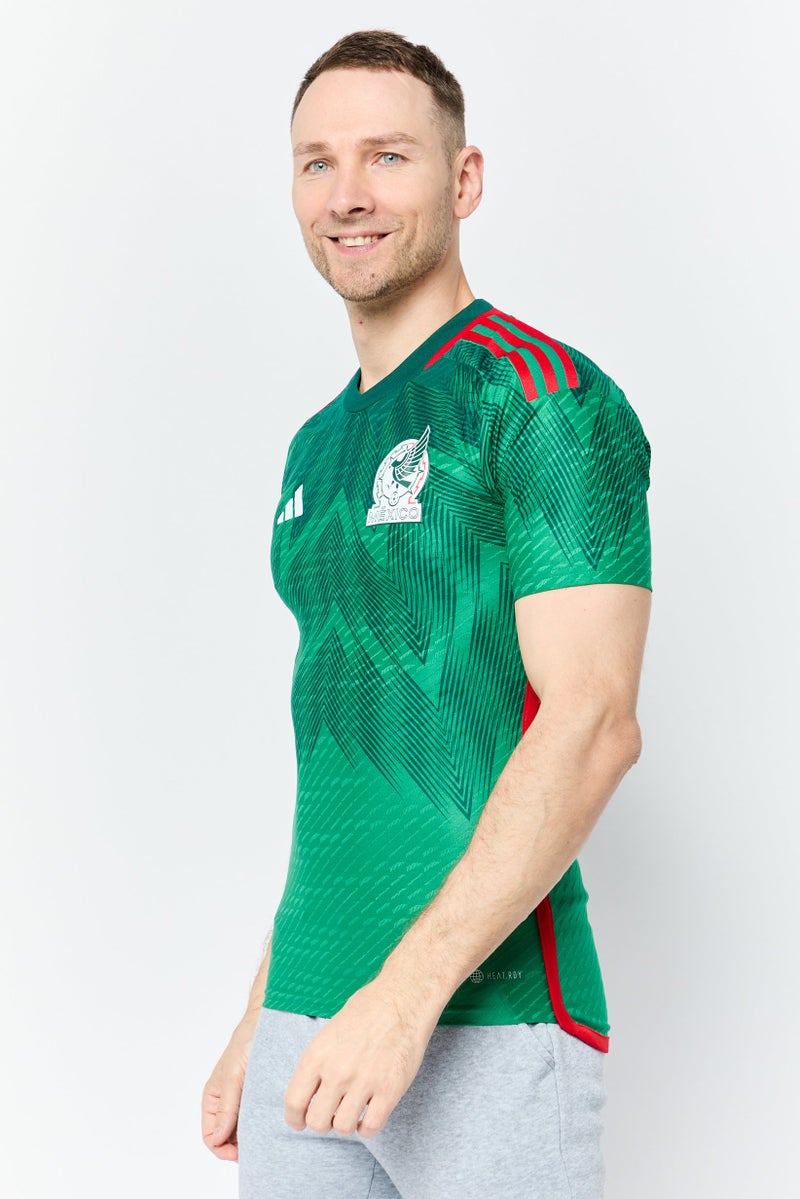 Adidas Men Sportswear Fit Short Sleeve Mexico Football Jersey, Green - Image 2