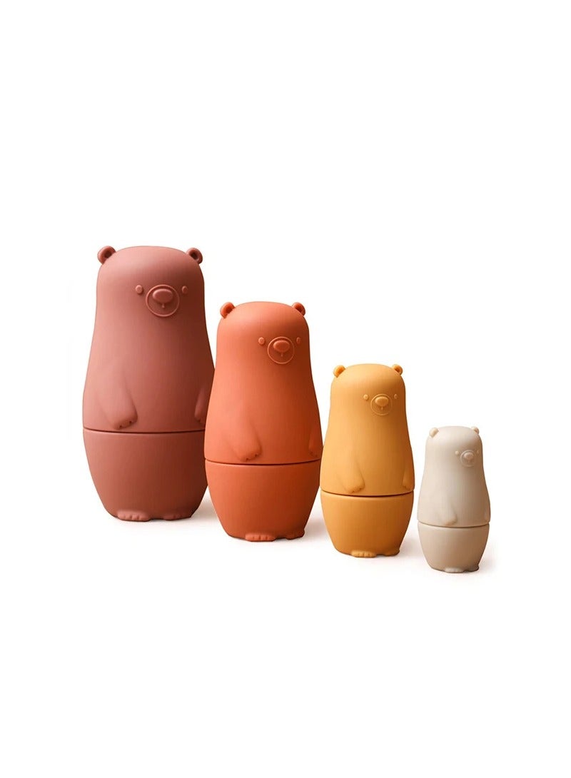 Educational Toy Nesting Dolls Puzzle Silicone Russian Matryoshka Toy for Kids  - Image 1