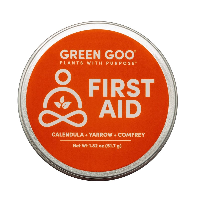 Green Goo Natural Skin Care for Cracked Hands and Feet, White, First Aid, Large Tin, 1.82 Ounce - Image 1