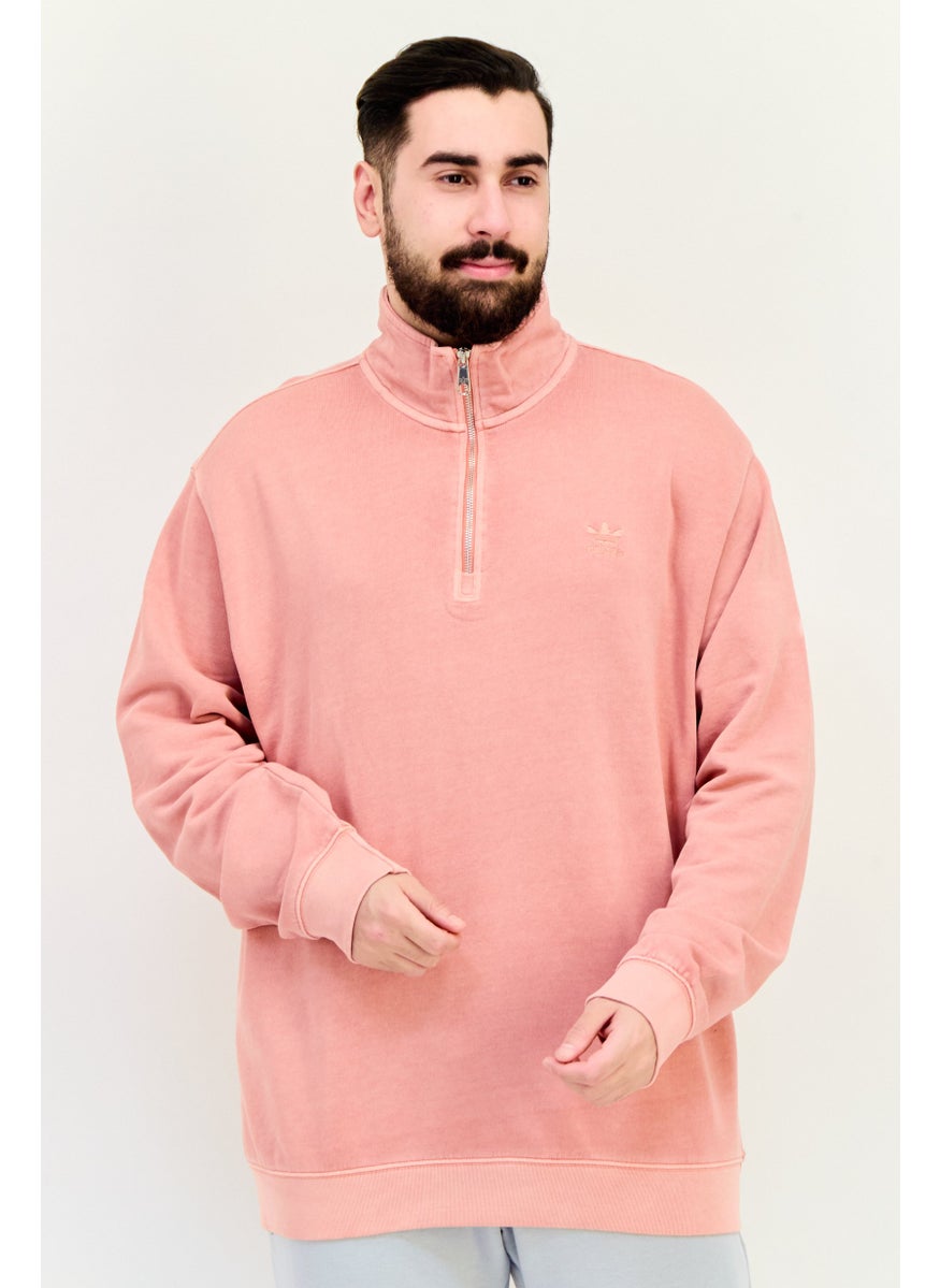 adidas Originals Men Sportswear Fit Long Sleeve Outdoor Sweatshirt, Peach  - Image 1