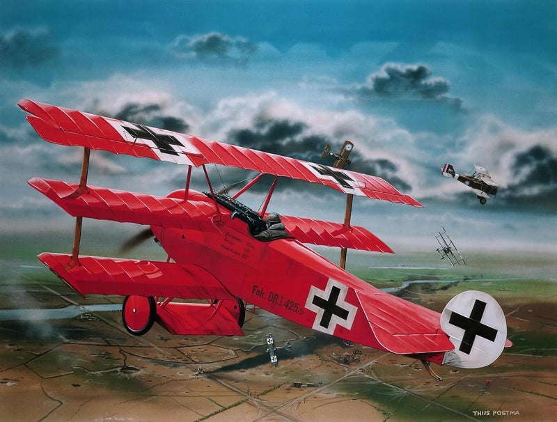 Revell Fokker DR.1 Model Kit - Manfred von Richthofen, 1:28 Scale, Red - Image 4