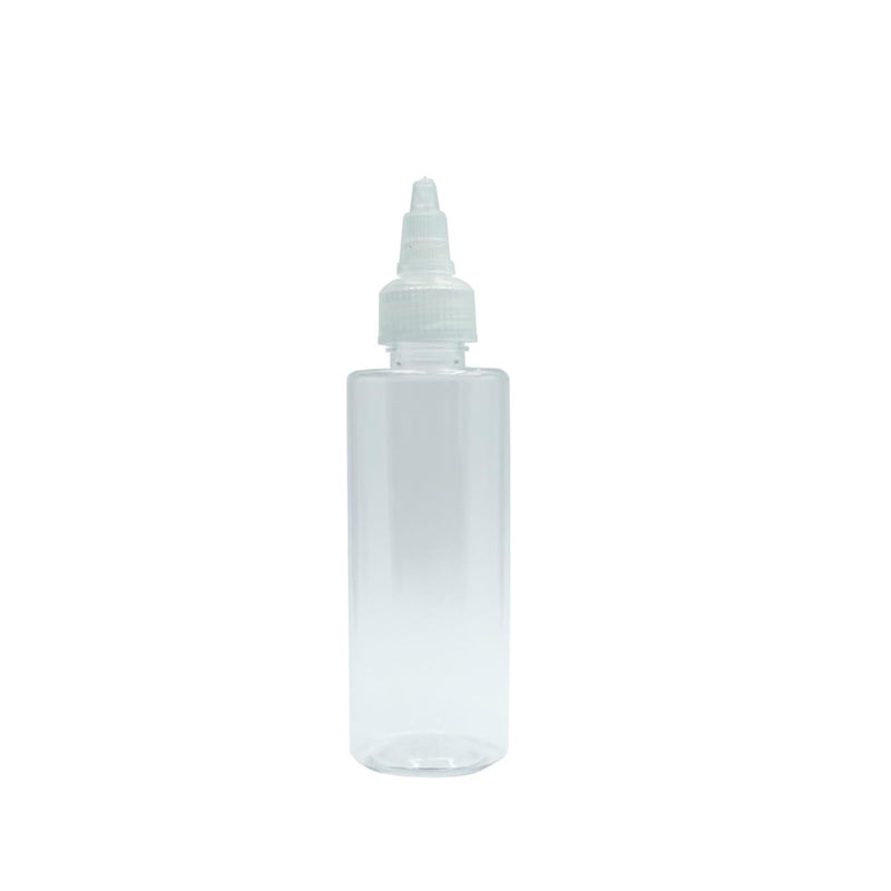 PHARCOS 100ml Twist Top Applicator with Transparent Bottle, Refillable, Open/Close Nozzle for applying Hair Oil,Shampoos, DIY Care and Medicine Directly on Scalp and Hair Roots (Pack of 1, Plastic) - Image 1