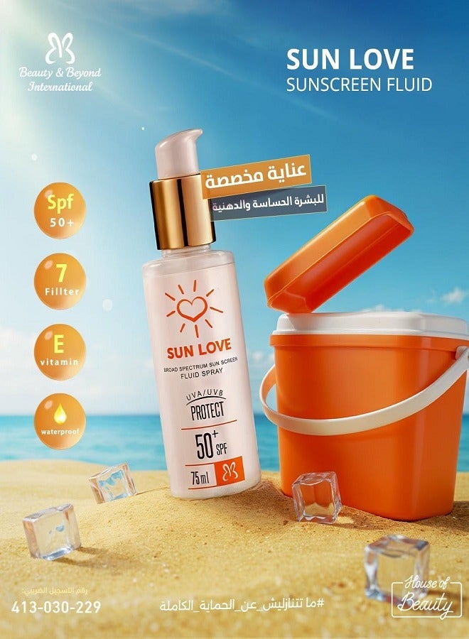 SUN LOVE Sun Screen Fluid Spray 50+Spf 75Ml - Image 4