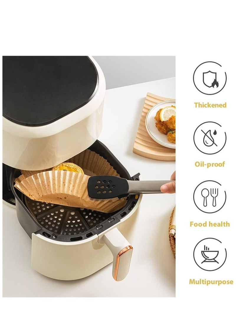MIXDE - Air Fryer Liner 100 PCS Round Disposable Baking Paper Non-Stick Paper Parchment for Air Fryer, Steamer, Microwave, Frying Pan(7.9IN) - Image 1