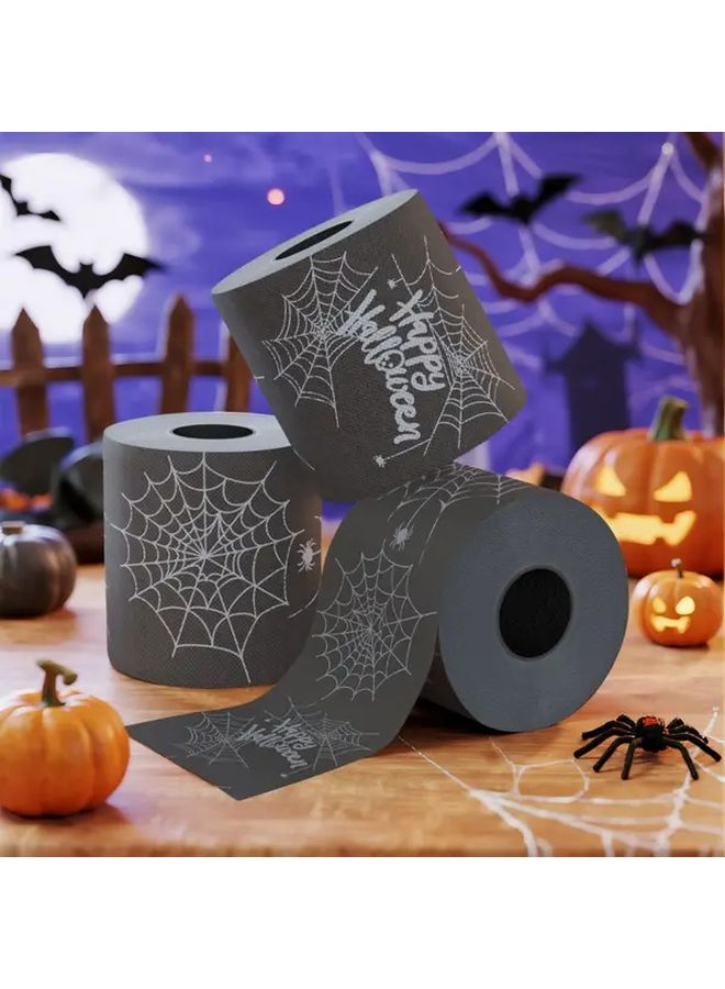 2 4 6 Pcs Halloween Black Spider Toilet Paper Novelty Bathroom Decor Funny Prank Fun Gift - Image 4