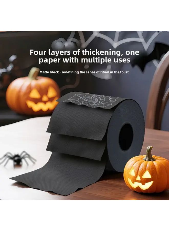2 4 6 Pcs Halloween Black Spider Toilet Paper Novelty Bathroom Decor Funny Prank Fun Gift - Image 5