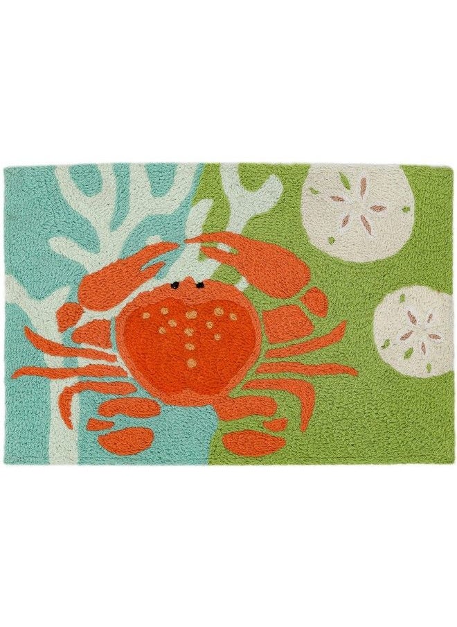 Jellybean - Coastal Red Crab With Coral Jellybean Accent Area Rug - Image 1