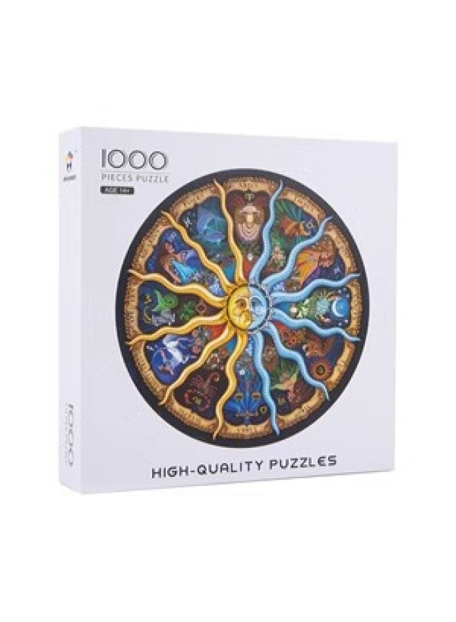 Round Paper Jigsaw Puzzle 1000 Pieces Neutral Packaging Adult Lovers Jigsaw Puzzle Manufacturers Custom Generation-Color:Forest Fantasia - Image 2