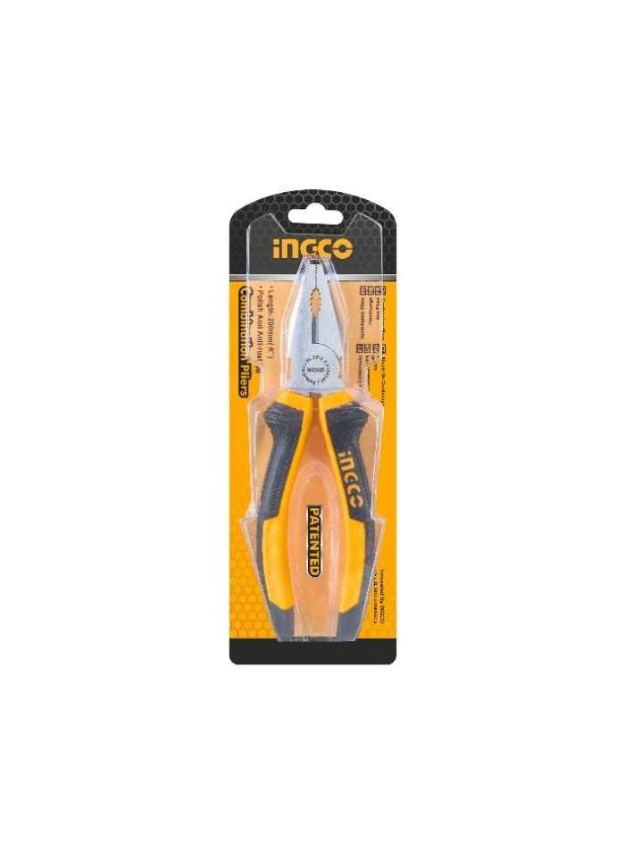INGCO 6 Inch Combination Plier, Carbon Steel, Rust Resistant Polish, Ergonomic Grip Handle - Image 3
