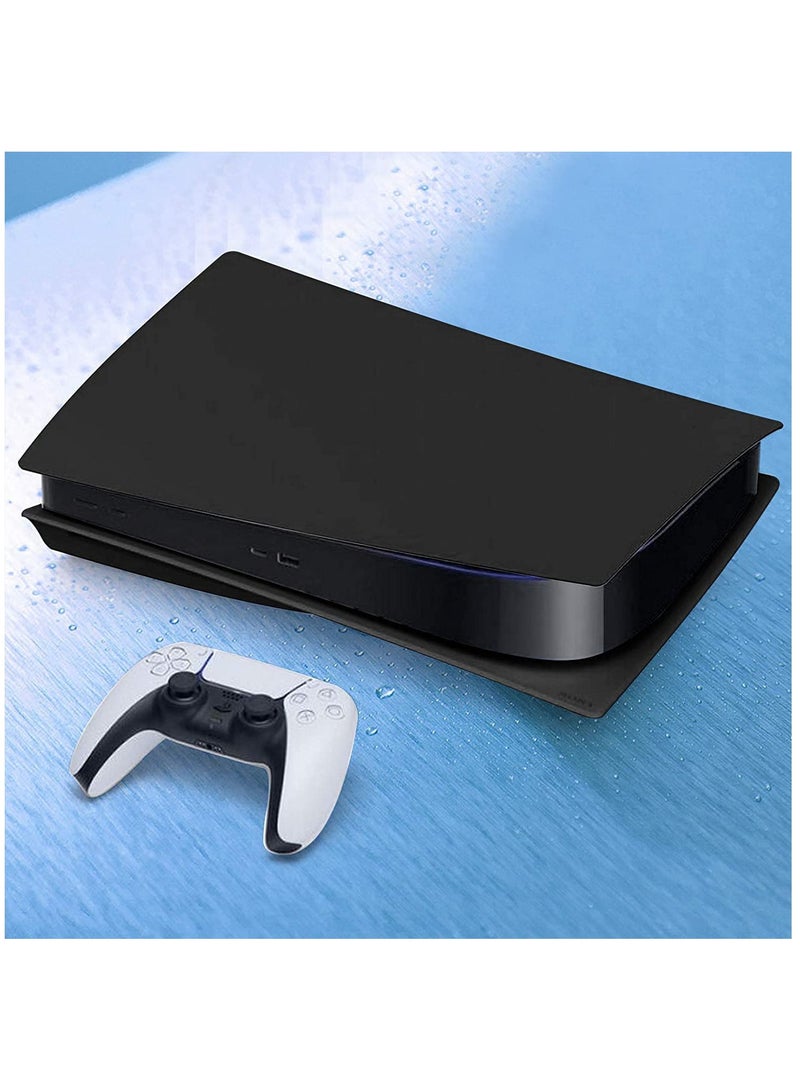KASTWAVE PS5 Plates, Hard Shockproof PS5 Faceplates Compatible with PS5 Console, ABS Anti-Scratch Dustproof Cover Replacement Shell Plates Compatible with PS5 Console Disc Edition-Black - Image 3
