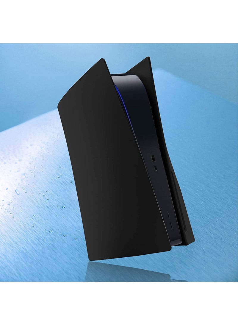 KASTWAVE PS5 Plates, Hard Shockproof PS5 Faceplates Compatible with PS5 Console, ABS Anti-Scratch Dustproof Cover Replacement Shell Plates Compatible with PS5 Console Disc Edition-Black - Image 4