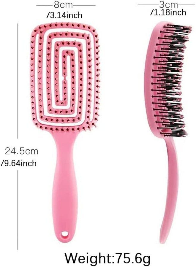 FENSIR® Women's Square Skull Comb Fluffy Hair Smoothing Curved Scalp Massage Comb | Lavender - Image 2