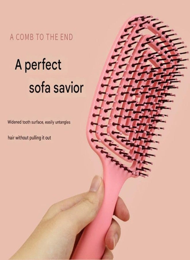 FENSIR® Women's Square Skull Comb Fluffy Hair Smoothing Curved Scalp Massage Comb | Lavender - Image 5