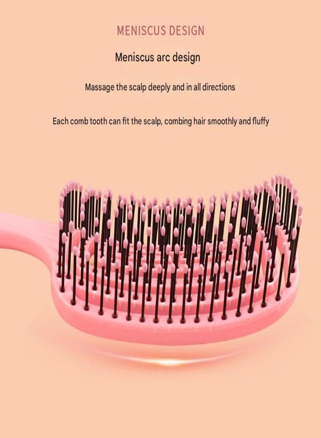 FENSIR® Women's Square Skull Comb Fluffy Hair Smoothing Curved Scalp Massage Comb | Lavender - Image 3