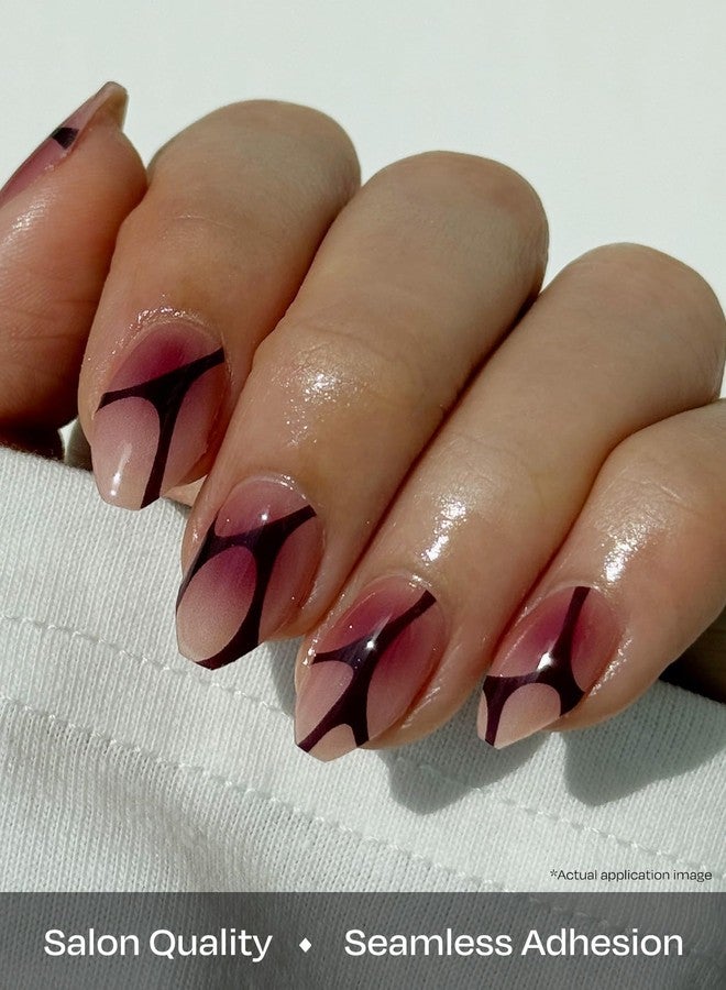 اوهورا شرائح أظافر جل شبه معالجة من أوهورا (لون أحمر خدود دموي) - تعمل مع أي مصباح، بجودة الصالون، تدوم طويلًا، سهلة الاستخدام والإزالة - تتضمن 2 وسادة تحضير، مبرد أظافر وعصا خشبية - Image 4