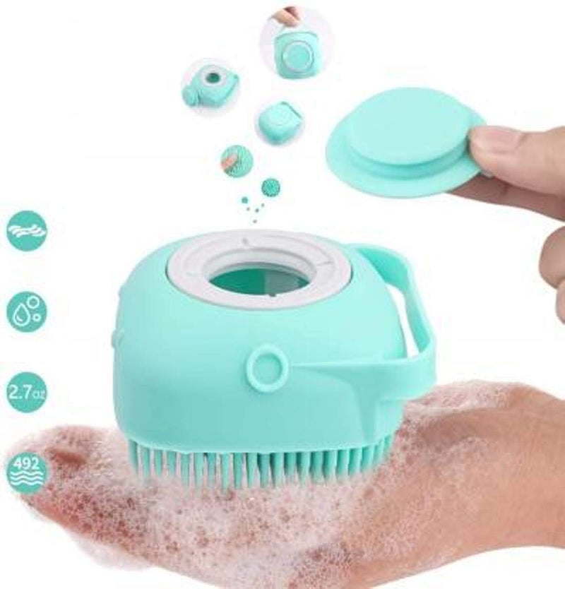 Easymart Body Bath Brush Silicone Soft Cleaning Bath Body Brush with Shampoo Dispenser - Image 3