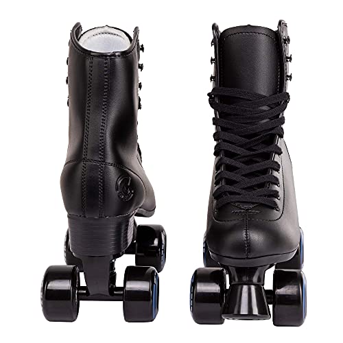C SEVEN C7skates Quad Roller Skates | Retro Design (Black, Women's 5 / Youth 4) - Image 5