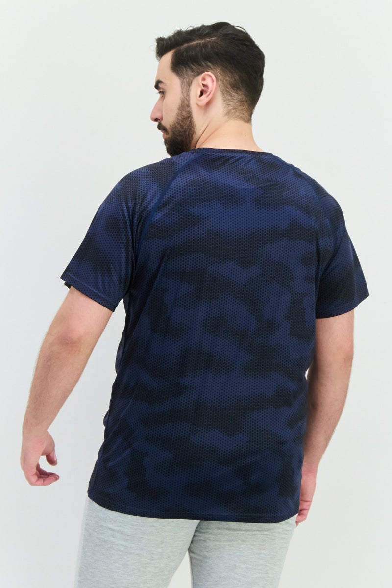 Nordland Men Sportswear Fit Short Sleeve Training T-shirts, Navy Blue  - Image 2