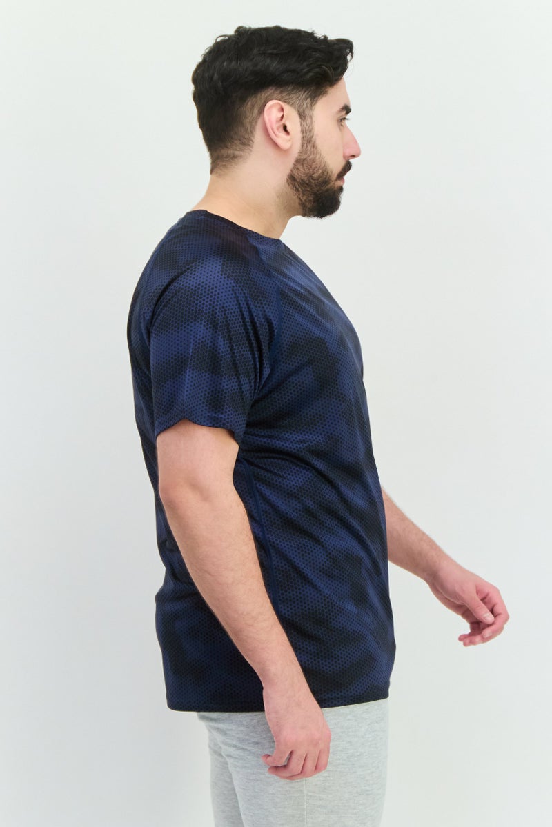 Nordland Men Sportswear Fit Short Sleeve Training T-shirts, Navy Blue  - Image 3