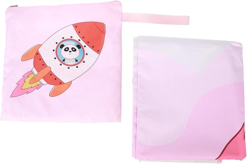 بطانية نزهة كبيرة 2x1 45م مضادة للرمل من قماش PVC مزدوج الطبقات مع حقيبة تخزين للشاطئ الخارجي والتخييم والمتنزه - Image 1