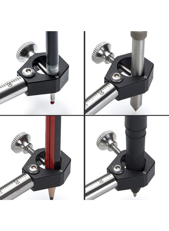 NIBEMINENT Dual-Purpose Woodworking Linear Arc Scriber Silver 180mm  - Image 2