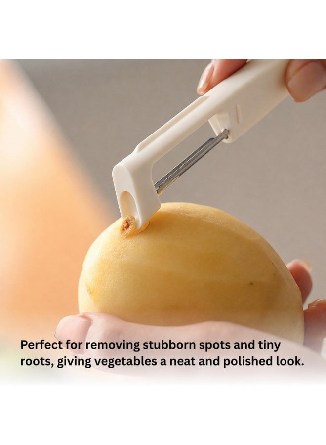 Professional Stainless Steel Vegetable & Fruit Peeler with Ergonomic Non-Slip Handle – Sharp Potato, Carrot, Cucumber & Apple Peeler for Everyday Kitchen Use - Image 4