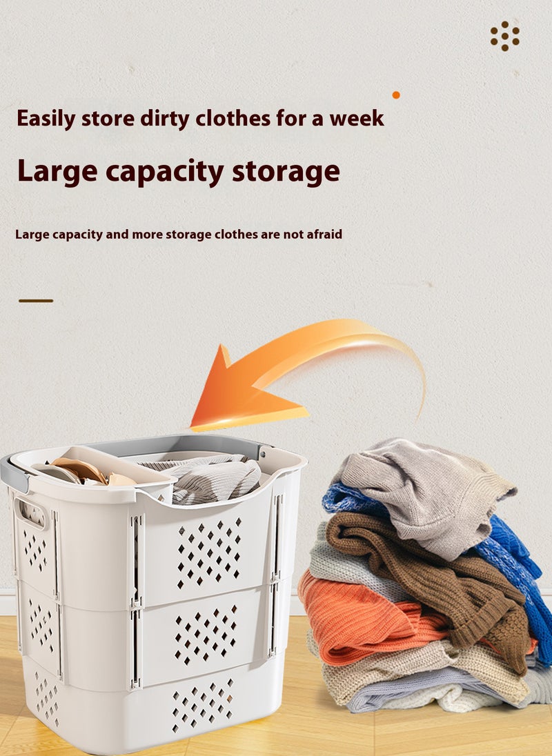 Sharpdo - Bathroom Clothes Storage Basket Dirty Clothes Basket with 1 Underwear - Image 1