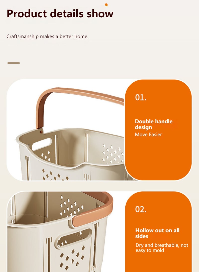 Sharpdo - Bathroom Clothes Storage Basket Dirty Clothes Basket with 1 Underwear - Image 1