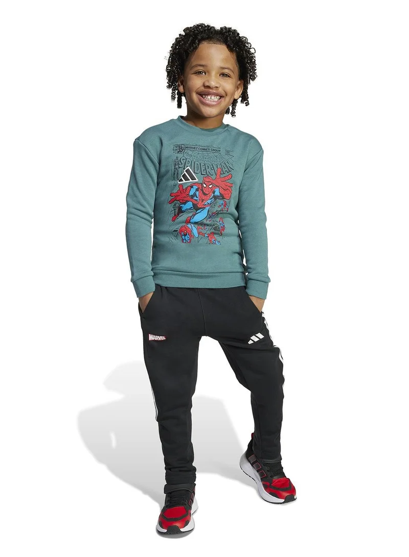 Adidas Lk Mrvl Sm Jog Green Training Suits For Kids 4-5Y