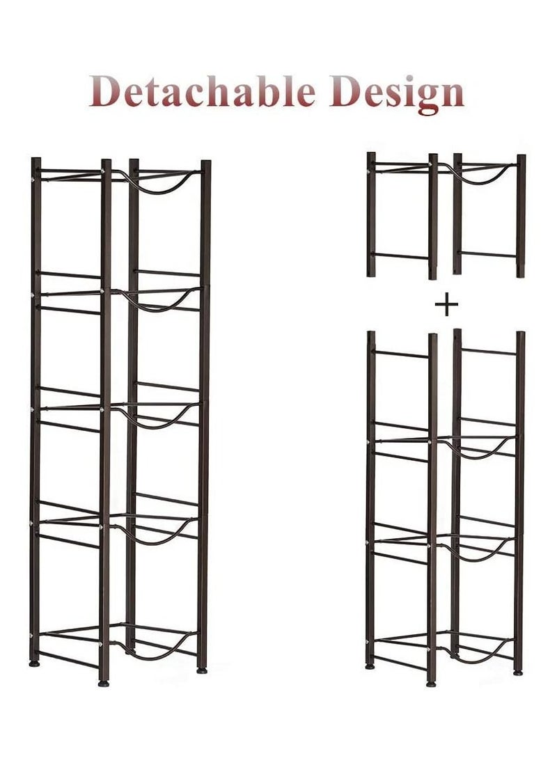 DubaiGallery - Water Cooler Jug Rack 5-Tier Heavy Duty Water Bottle Holder Storage Rack for 5 Gallon Water Dispenser Save Space (Black) - Image 1