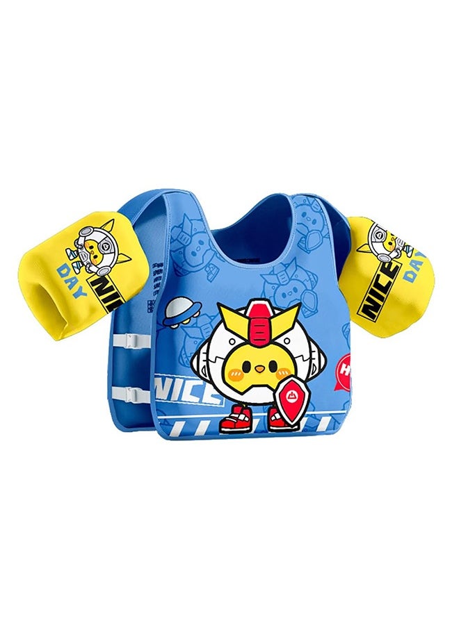JCB CHIC Kids Swim Vest Toddler Float Jacket Swimming Aid for Boys and Girls,Children Float Swimsuit with Adjustable Safety Strap，Non-inflatable Baby Swimming Float Vest, Toddler Life Jacket for Pool/Beach(blue)  - Image 1