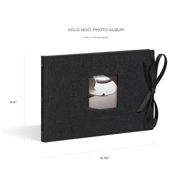 Kolo Noci Small 4x6 Photo Album, Holds 24 Photos, Ideal for Weddings and Baby Books, Black - Image 2