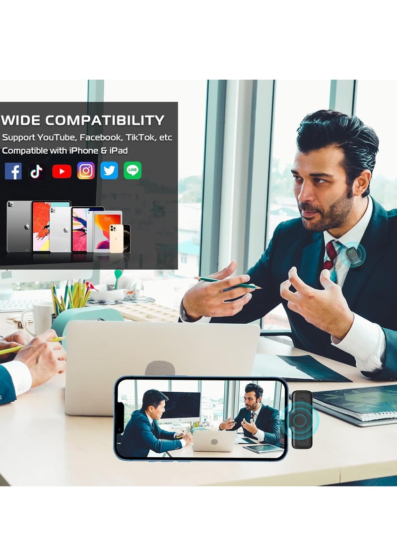 J12 Wireless Lavalier Microphone for iPhone/Android/iPad, 2-in-1 Plug-Play Mic with Charging Case for Phone Video Recording, 65ft Transmission Range (Type-C) - Image 4