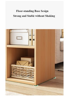 XiuWoo 2 Tier 6 Cube High-Capacity Free-Standing Wood Bookcase Racks, Floor-to-Ceiling Home Storage Cabinets, Multi-Layer Low Lattice Cabinets, Multipurpose Display Organizer Shelf for Home Office  - Image 2