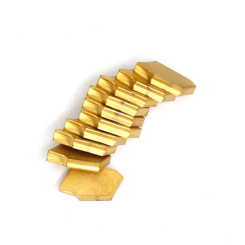 OSCARBIDE Carbide Insert GTN-2(QC1402) Carbide Grooving Inserts 10 Pieces/Set,Tin Coated CNC Lathe Carbide Cutters Inserts for Lathe Grooving Cut-Off Tool - Image 4