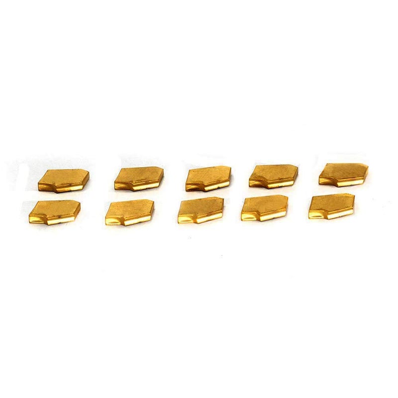 OSCARBIDE Carbide Insert GTN-2(QC1402) Carbide Grooving Inserts 10 Pieces/Set,Tin Coated CNC Lathe Carbide Cutters Inserts for Lathe Grooving Cut-Off Tool - Image 1