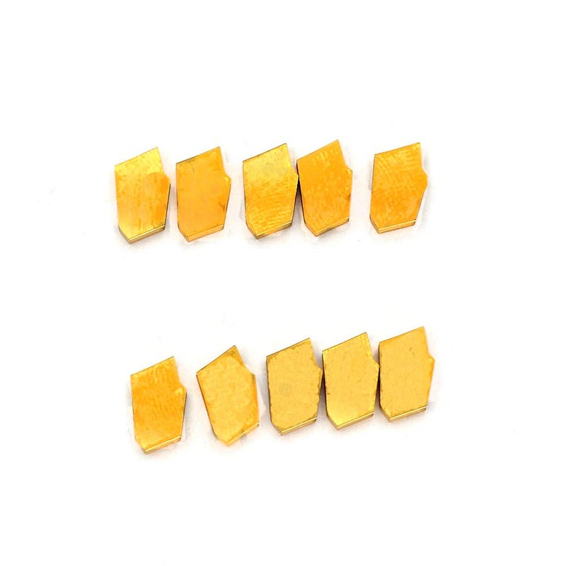 OSCARBIDE Carbide Insert GTN-2(QC1402) Carbide Grooving Inserts 10 Pieces/Set,Tin Coated CNC Lathe Carbide Cutters Inserts for Lathe Grooving Cut-Off Tool - Image 3