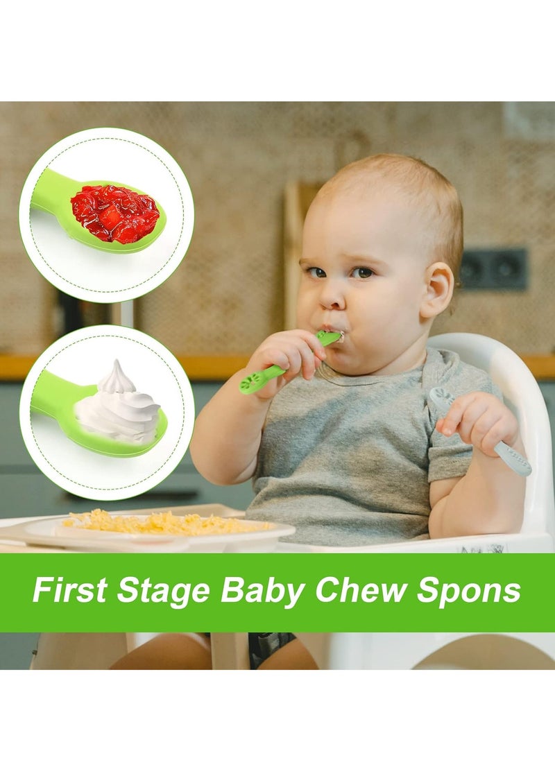 Bukela - Pack Of 2 SIlicone Baby Spoons - Brown, 6 Months + - Image 1