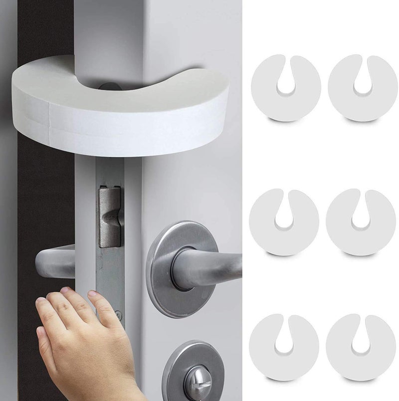 FINENIC Door Pinch Guard （6 Pack） Baby Door Slam Stopper, Soft Foam Door Stopper. Prevents Finger Pinch Injuries, Slamming Doors, and Child or Pet from Getting Locked in Room - Image 1