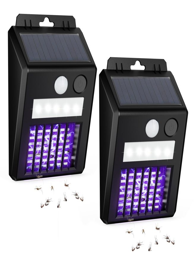 Solar Bug Zapper Outdoor, Motion Sensor Light with Mosquito Trap Flying Insect Trap for Killing Mosquito/Gnat/Moth/Fruit Flies Bug Catcher Perfect for Patio/Yard/Porch/Fence - Image 3