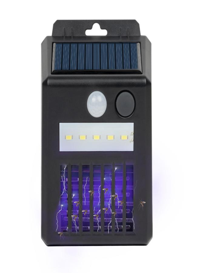 Solar Bug Zapper Outdoor, Motion Sensor Light with Mosquito Trap Flying Insect Trap for Killing Mosquito/Gnat/Moth/Fruit Flies Bug Catcher Perfect for Patio/Yard/Porch/Fence - Image 1