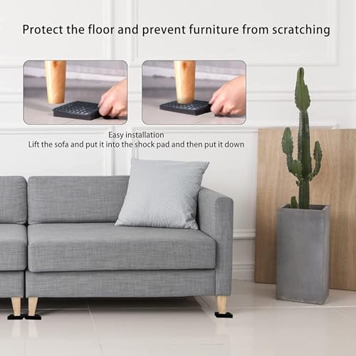 Global Premium Rubber Anti-Vibration Pads to Reduce Noise and Protect Floors, Washing Machines,HVAC Units, Compressors Pack of 4 Pieces(1/2 inch x 4 inch x 4 inch) /Furniture and Washing Machine Pads - Image 4
