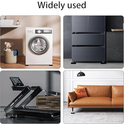 Global Premium Rubber Anti-Vibration Pads to Reduce Noise and Protect Floors, Washing Machines,HVAC Units, Compressors Pack of 4 Pieces(1/2 inch x 4 inch x 4 inch) /Furniture and Washing Machine Pads - Image 2