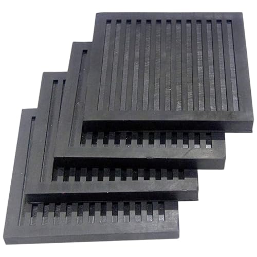 Global Premium Rubber Anti-Vibration Pads to Reduce Noise and Protect Floors, Washing Machines,HVAC Units, Compressors Pack of 4 Pieces(1/2 inch x 4 inch x 4 inch) /Furniture and Washing Machine Pads - Image 1